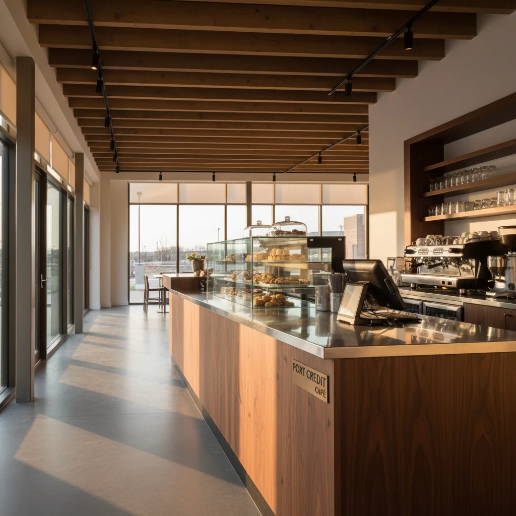 Port Credit Café - custom cabinetry by Custom Cabinets Brampton