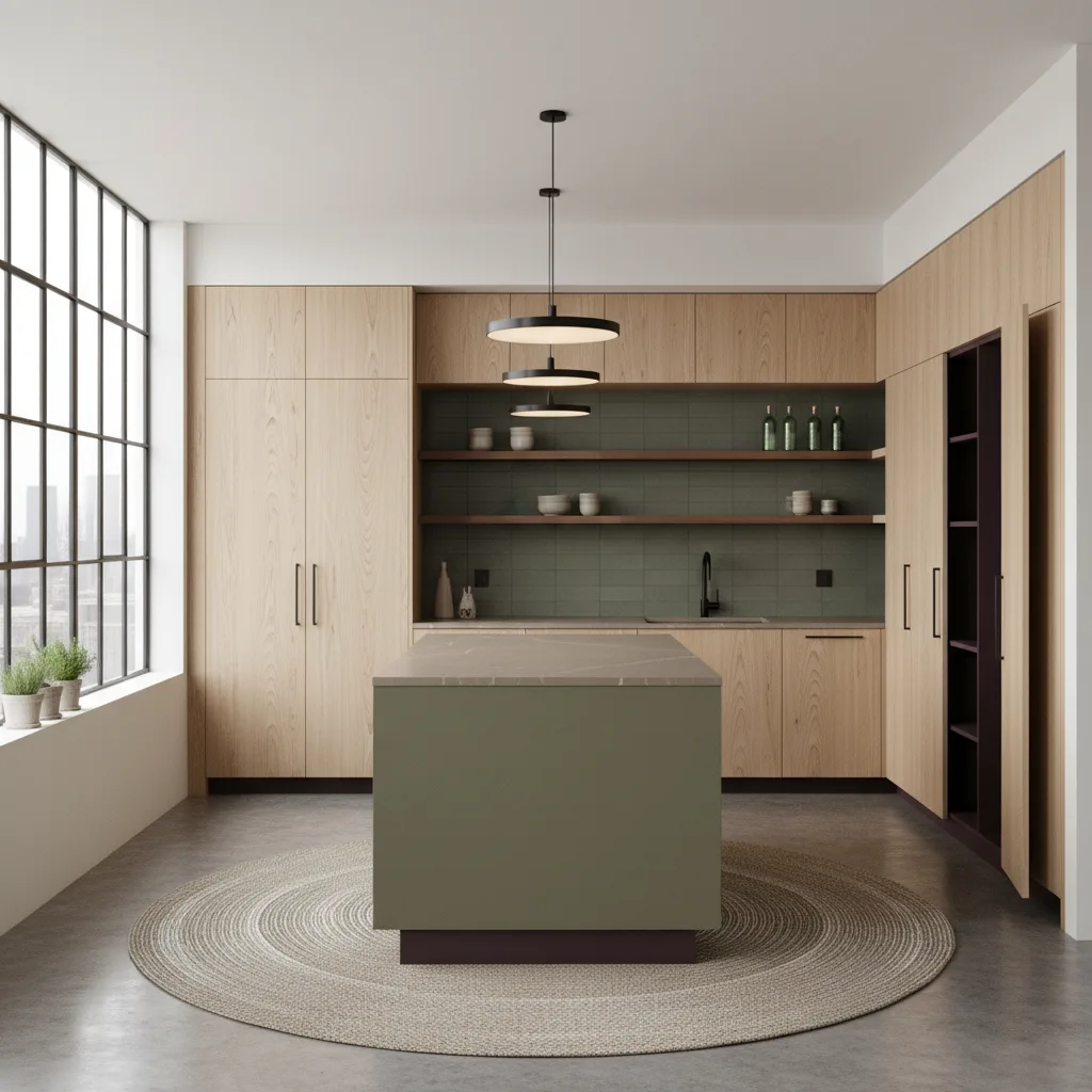 Vaughan Modern Kitchen with painted MDF flat panel