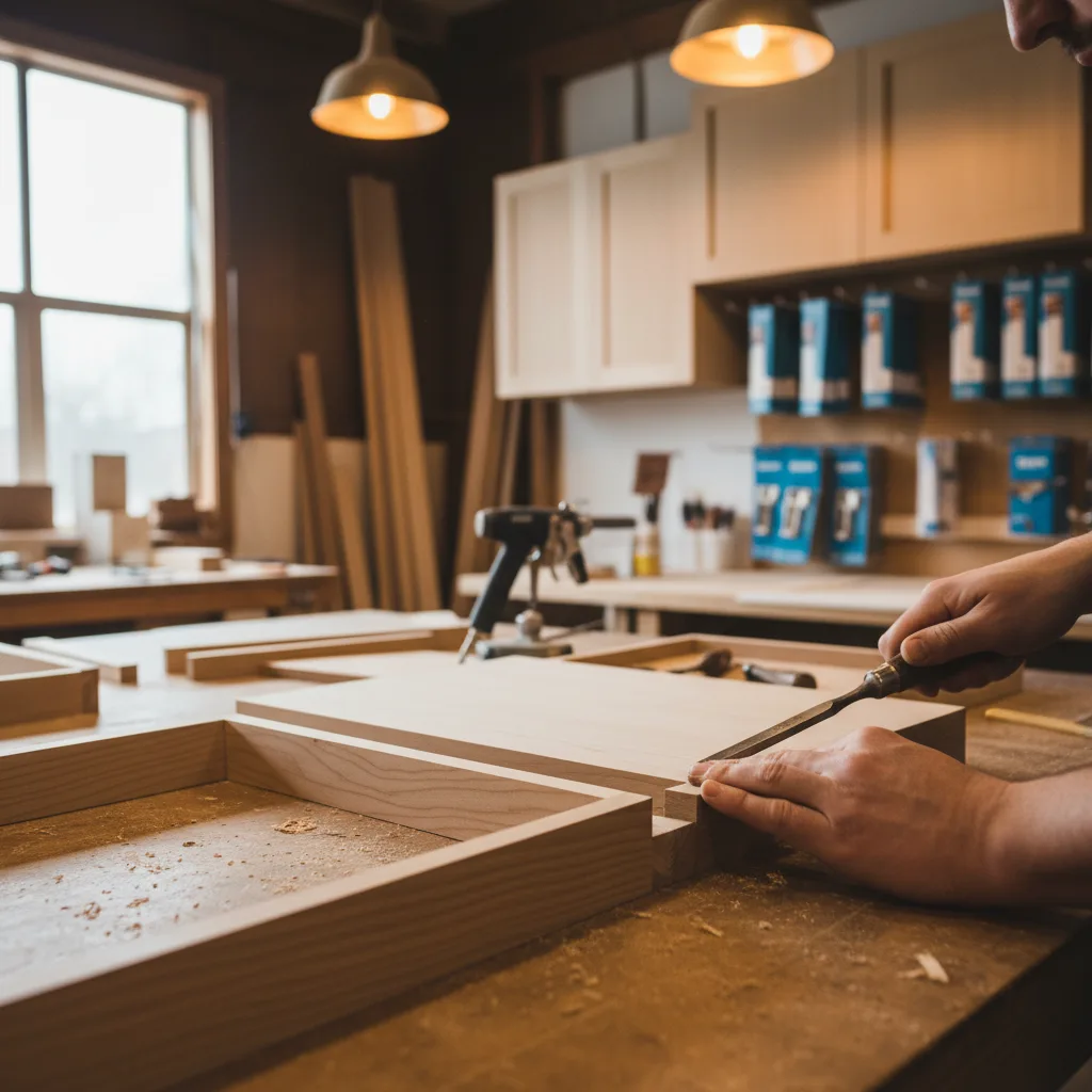 Modern flat panel custom cabinets